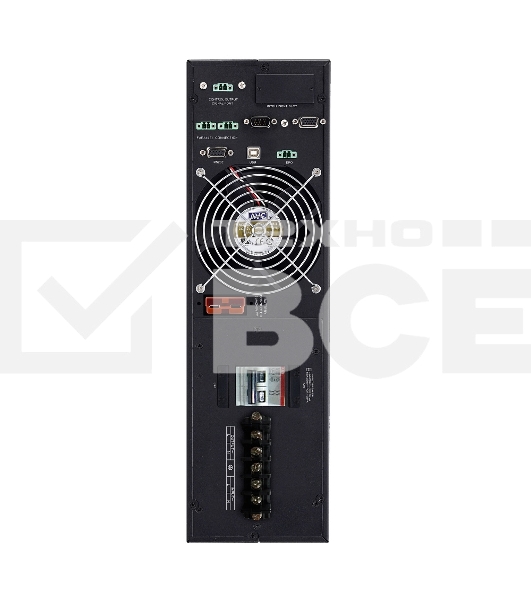 Источник бесперебойного питания CROWN On-Line CMUOA-300X-10K 10000VA/9000W, корпус металл, TOWER&RACK, 3U+3U, АКБ 16*12V/7AH, PF-0.9, AVR 110-300V, порт USB+RS-232, EPO, розетки - клемная колодка (Ph+N+GND), входной кабель 2,5 м, вентилятор охлаждения, ав