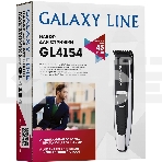 Набор для стрижки Galaxy Line GL 4154,  черный с серебристым, аккумуляторный, лезвия из япон. нержав. стали, индикатор работы и заряда, вр. непрер. раб. 45 мин, регулировка длины стрижки (2; 5; 10; 15мм), нож шириной 41 мм, триммер шир. 25 мм, головка вра, фото14