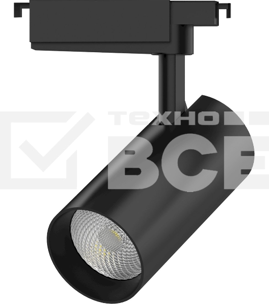 Светильник трековый цилиндр 32W 2940lm 4000K 180-220V IP20 75*216мм черный линза 36º LED