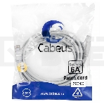Шнур коммутационный Cabeus, кат. 6A, экр., S/FTP, RJ45/RJ45, LSZH, AWG26, 3м, серый, фото 1