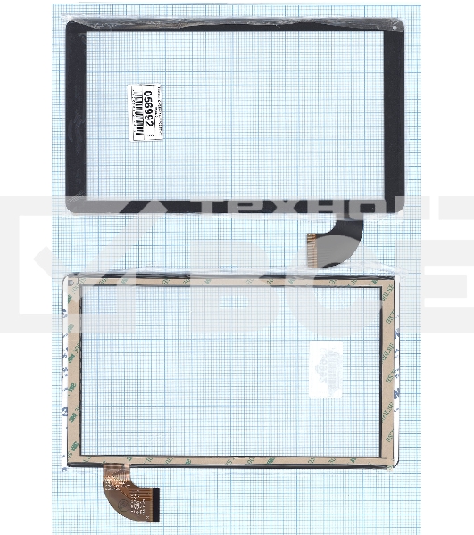 Сенсорное стекло (тачскрин) HOTATOUCH C145254K1 DRFPC391T-V02, черное