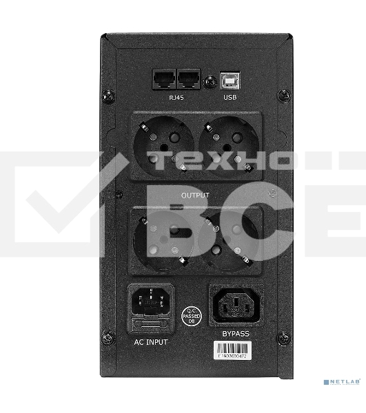Источник бесперебойного питания CROWN 800VA/450W, металл, 1x12V/9AH, розетки 3*EURO+1*IEC bybass, трансформатор AVR 145-280V, LCD дисплей, съёмный кабель 1.2м, фильтр телефонной и ethernet линии RJ11/45, защита батареи, от перегрузки, от КЗ
