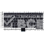 Клавиатура для ноутбука Lenovo V490 V490U V490UA черная с серебристой рамкой, фото3