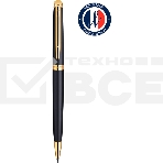 Ручка шариковая Waterman Hemisphere (CWS0920770) Matte Black GT M син. черн. подар.кор., фото 1