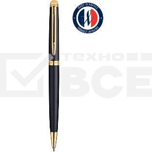 Ручка шариковая Waterman Hemisphere (CWS0920770) Matte Black GT M син. черн. подар.кор.