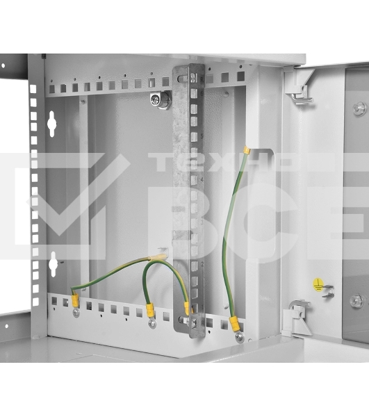 Шкаф коммутационный ЦМО (ШРН-6.500) напольный 6U 600x500мм пер.дв.стекл 200кг серый 470мм 180град.