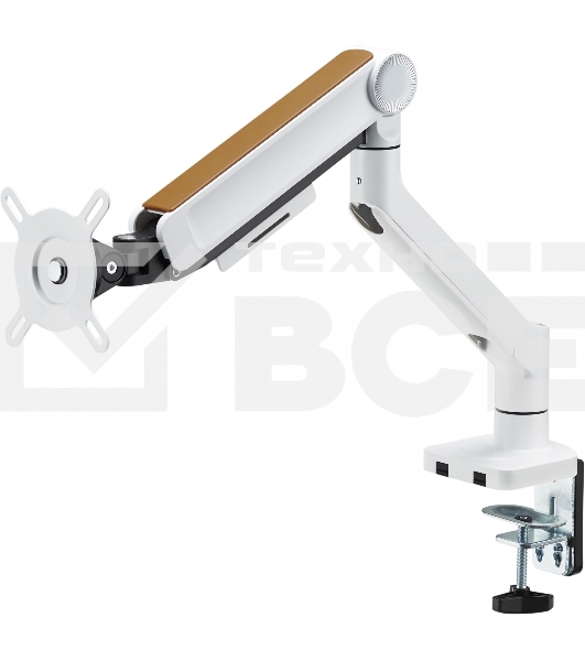 Кронштейн для мониторов Ultramounts UM732W белый/коричневый 17'-32' макс.8кг крепление к столешнице поворот и наклон