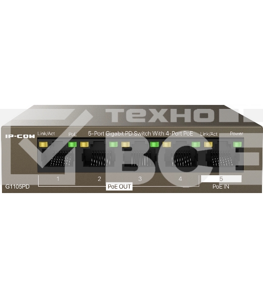 Гигабитный коммутатор IP-COM G1105PD-5-портовый PD с 4 портами PoE
