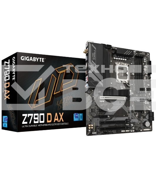 Материнская плата Gigabyte Z790 D AX, LGA 1700, Intel Z790, 4xDDR5, 4xSATA, 3xM.2, 1xPCI-E 5.0 x16, 1xPCI-E 4.0 x4, 2xPCI-E 3.0 x1, 1xHDMI, 1xDP, 1x 2.5Gb LAN, 4xUSB-A 3.2 Gen 1, 1xUSB-A 3.2 Gen 2, 2xUSB-A 2.0, 1xUSB-C 3.2 Gen 2, 3x3.5 мм, 7.1, ATX