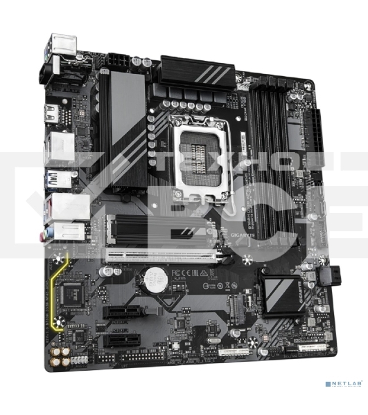 Материнская плата Gigabyte B760M DS3H WIFI6E GEN5, LGA1700, Intel B760, 4xDDR5, 4xSATA, 2xM.2, 1xPCIe 5.0 x16, 2xPCIe 4.0 x1, 1xHDMI, 2xDP, 1x2.5Gb LAN, Wi-Fi 6E, Bluetooth 5.3, 1xUSB-C 10Gbps, 3xUSB-A 5Gbps, 2xUSB-A 2.0, 3x3.5 мм, 7.1, mATX