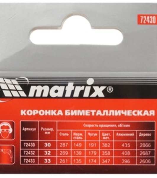 Коронка Matrix BIMETAL, 30 мм