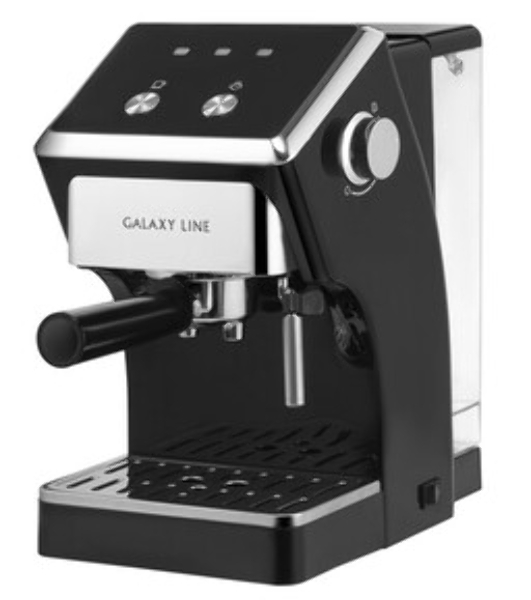 Кофеварка электрическая Galaxy Line GL 0756 черный, исп. кофе - молотый, 1,5 л, 1500 Вт, 20 бар