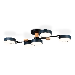 Светильник Ambrella light FL4835/5 BK черный 3000K-6400K 70W 830*400*160 (ПДУ ИК)