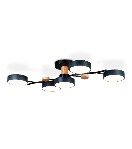 Светильник Ambrella light FL4835/5 BK черный 3000K-6400K 70W 830*400*160 (ПДУ ИК)