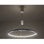 Подвесной светодиодный светильник Ambrella light FL5855 WH белый 40W 3000K/4200K/6400K D800*860 (без ПДУ), фото 1