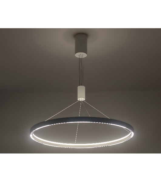 Подвесной светодиодный светильник Ambrella light FL5855 WH белый 40W 3000K/4200K/6400K D800*860 (без ПДУ)