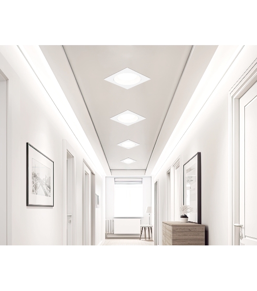 Светильник Ambrella light TN52341 SWH/GWH белый песок/белый глянец GX53 max 12W 115*115*25