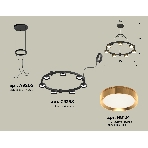 Светильник Ambrella light XR92051502/7 SBK/PYG черный песок/золото желтое полированное GX53 (A9205, C9238, N8124), фото 1