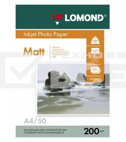 Фотобумага Lomond 0102033 A4/200г/м2/50л./белый матовое/матовое для струйной печати
