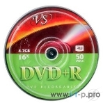 Диск DVD+R VS (PERFEO) 4.7Gb, 16x, Сake Box 50шт., фото 1