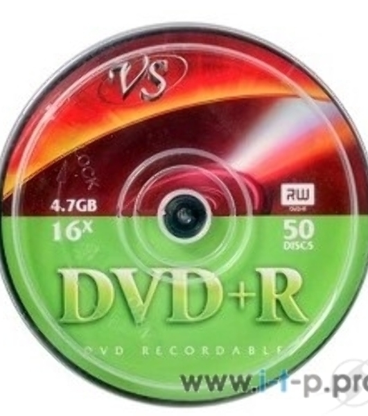 Диск DVD+R VS (PERFEO) 4.7Gb, 16x, Сake Box 50шт.