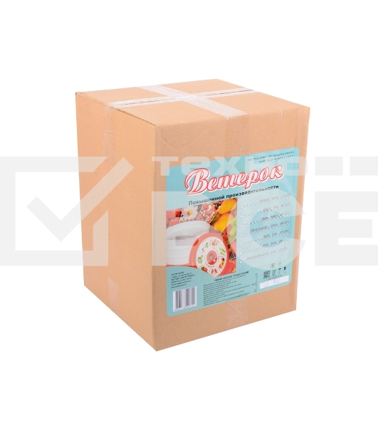 Сушилка для овощей и фруктов Великие реки Ветерок-5, 5 поддонов, в гофротаре