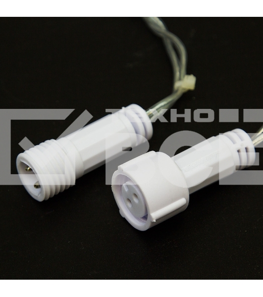 Гирлянда «Нить» 10 м, 200 LED, прозрачный ПВХ, цвет свечения белый с эффектом мерцания (каждый 5-й) NEON-NIGHT