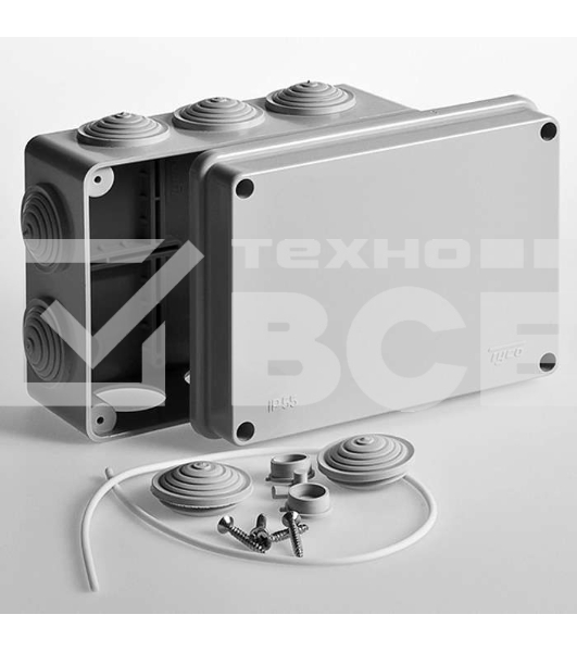 Рувинил 67053 Тусо.Коробка расп. для о/п, 150х110х70мм, 10вводов, IP55