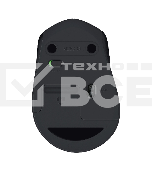 Мышь беспроводная Logitech M280 черный, 1000 dpi, радиоканал, USB, кнопки - 3