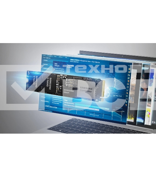 Накопитель SSD Samsung PM9A1, 1000ГБ, M.2 2280, PCIe 4.0 x4, NVMe, R/W 7000/5100