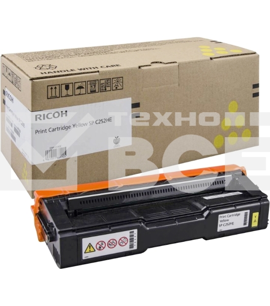 Картридж лазерный Ricoh тип SPC252HE желтый для SP C252DN/C252SF 6000 отп.