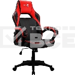 Кресло игровое AEROCOOL AС40C AIR, на колесиках, полиуретан, черный/красный aс40c black red, фото3