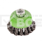 Щетка для УШМ Сибртех 65 мм, М14, Чашка, крученая проволока 0,5 мм 746207, фото4