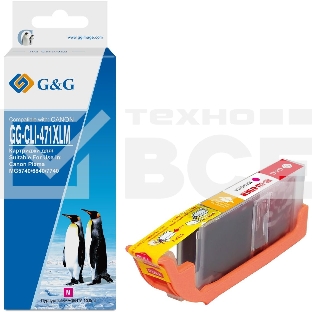 Картридж струйный G&G GG-CLI-471XLM пурпурный (10.8мл) для Canon TS5040/MG5740/MG6840/MG7740