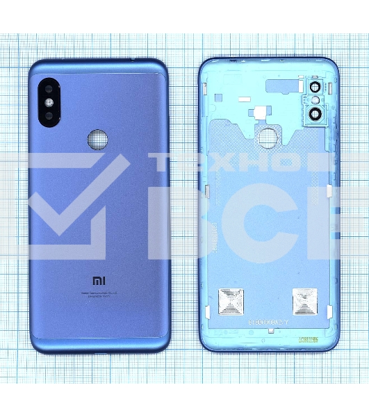 Задняя крышка для Xiaomi Redmi Note 6 голубая