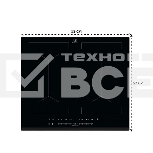 Индукционная варочная поверхность Electrolux EIV644 черный