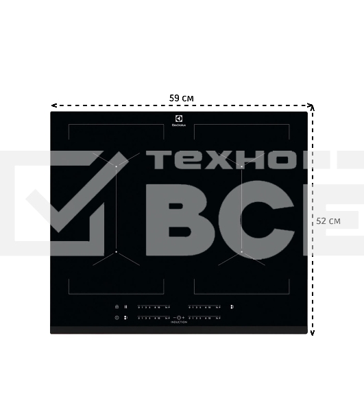Индукционная варочная поверхность Electrolux EIV644 черный