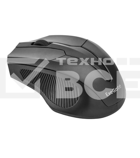 Мышь беспроводная ExeGate SR-9034 черный, 1600 dpi, радиоканал, USB, кнопки - 4