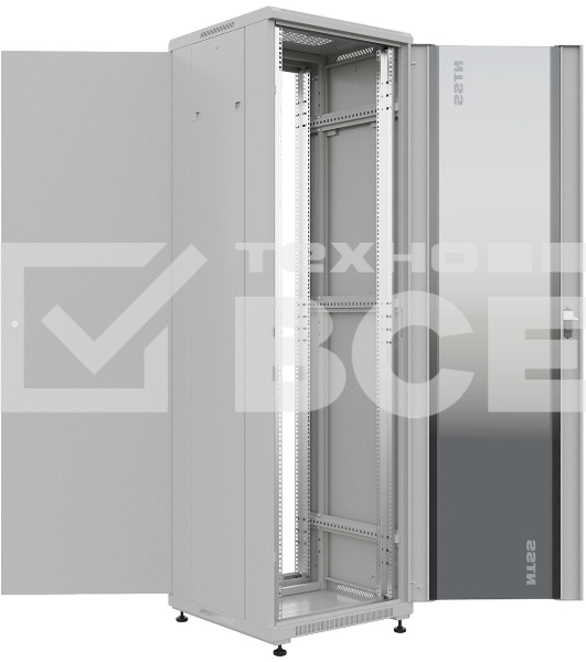 Шкаф коммутационный NTSS Премиум (NTSS-R32U6060GS) напольный 32U 600x600мм пер.дв.стекл металл 900кг серый 510мм 63.2кг 1542мм IP20 сталь