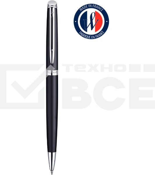 Ручка шариковая Waterman Hemisphere (CWS0920870) Matte Black CT M син. черн. подар.кор.