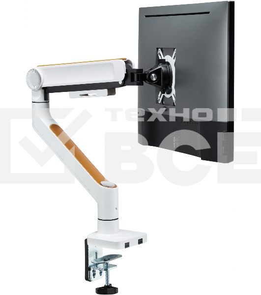 Кронштейн для мониторов Ultramounts UM732W белый/коричневый 17'-32' макс.8кг крепление к столешнице поворот и наклон