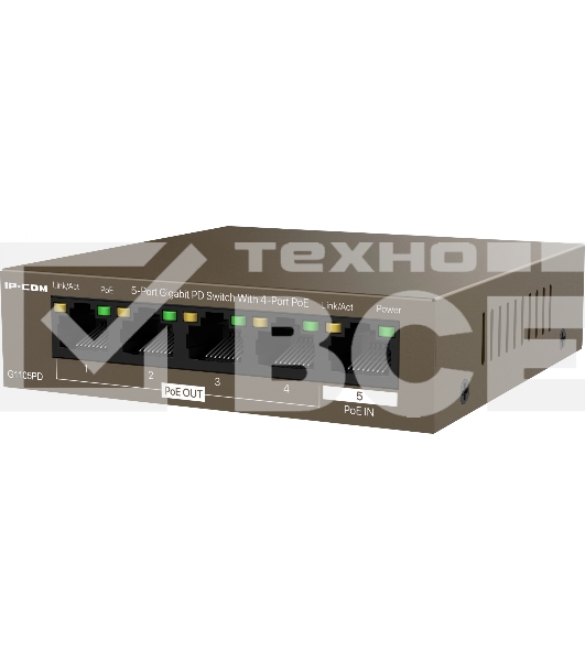 Гигабитный коммутатор IP-COM G1105PD-5-портовый PD с 4 портами PoE