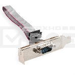 Планка портов в корпус 1xCOM ExeGate BrctDB91-LP (Com 10-pin (F) --> RS232 DB9 Male, кабель 20см, Low Profile), фото2