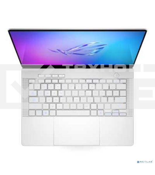 Ноутбук ASUS ROG Zephyrus G14 GA403UM-QS038 белый 14'(2880x1800 OLED 120Hz)/AMD Ryzen 9 270(4Ghz)/32768Mb/1024PCISSDGb/noDVD/Ext:nVidia GeForce RTX 5060(8192Mb)/Cam/BT/WiFi/73WHr/war 1y/1.5kg/DOS + +чехол