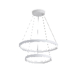 Подвесной светодиодный светильник Ambrella light FL5862/2 WH белый 45W 3000K/4200K/6400K D600/400*830 (без ПДУ), фото9