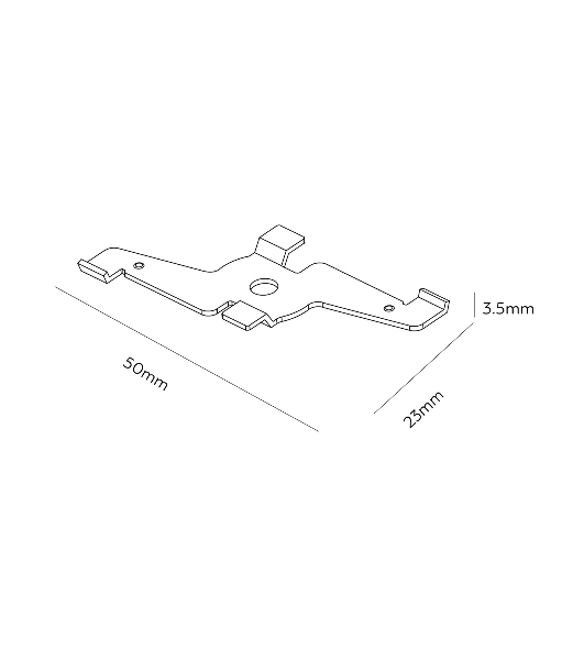 Крепление GL1995 BK черный 50*20*5