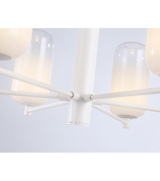 Подвесной светодиодный светильник Ambrella light LH11107/6 WH/FR белый/белый матовый 24W 3000K D630*280