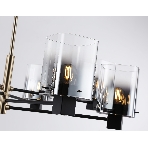 Люстра Ambrella light LH57043/8 BK/DBS/SM черный/темная латунь/дымчатый E14/8 max 40W D830*710, фото6