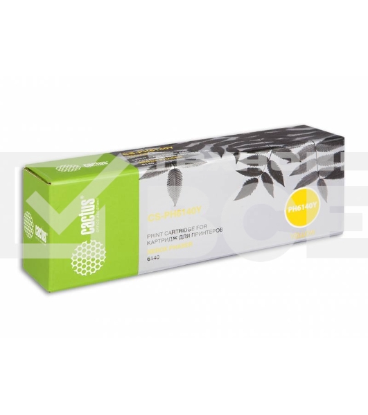 Картридж лазерный Cactus CS-PH6140Y (106R01483) желтый для Xerox 6140 (2000стр.)