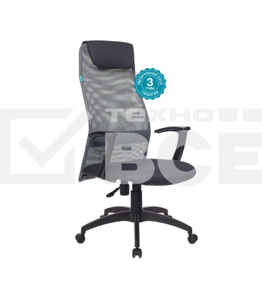 Кресло руководителя Бюрократ KB-8N/DG/TW-12 серый TW-04 TW-12 сетка